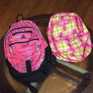 2 Backpacks- Adidas & JanSport